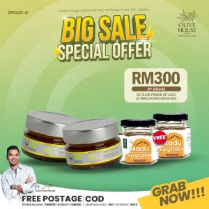 2X OLIVIE POWER UP 100G + FREE 2X MADU KYRGYZSTAN 50G