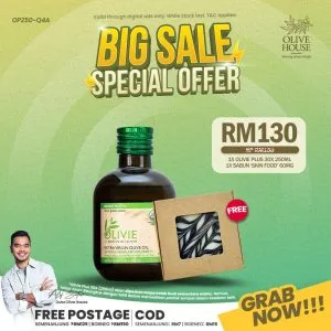 Olivie Plus 250ml + FREE Sabun Zaitun
