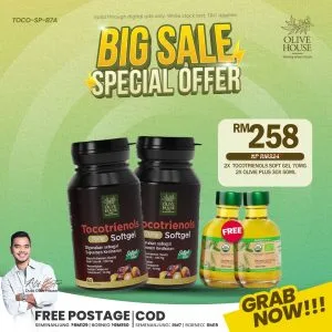 2x Tocotrienols + FREE 2x Olivie Plus 50ml