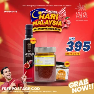Olivie Power UP 340g + FREE Cuka Tin 250ml + FREE Madu 50g