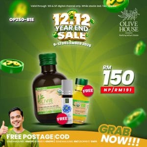 Olivie Plus 250ml + Calm & Comfort + FREE Olivie Plus 50ml + FREE Wall Calendar