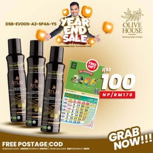 3x Evoo Spray + FREE Wall Calendar