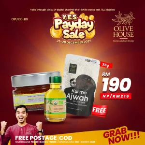 Olivie Power Up 100g + Olivie Plus 50ml + FREE Kurma Ajwah 35g