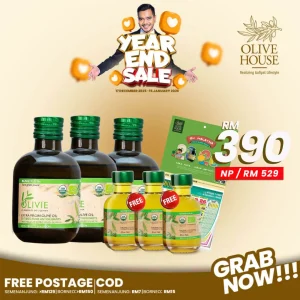 3x Olivie Plus 250ml + FREE 3x Olivie Plus 50ml + FREE Wall Calendar