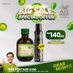 Olivie Plus 250ml + FREE Atlas EVOOS