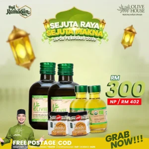 2x Olivie Plus 250ml + 2x Olivie Plus 50ml + FREE 2x Madu Kyrgyzstan