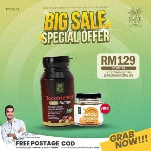 Tocotrienols + FREE Madu 50g