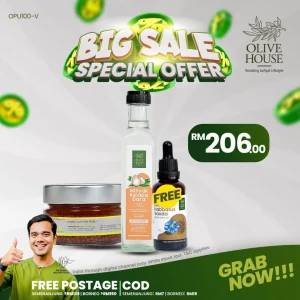 Olivie Power UP 100g + Minyak Kelapa Dara 250ml + FREE Habbatussauda