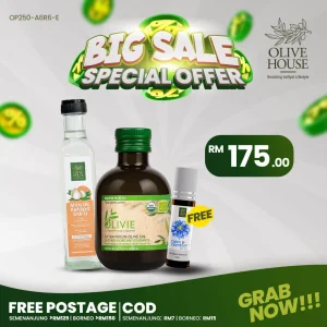 Olivie Plus 250ml + Minyak Kelapa Dara 250ml + FREE Calm & Comfort