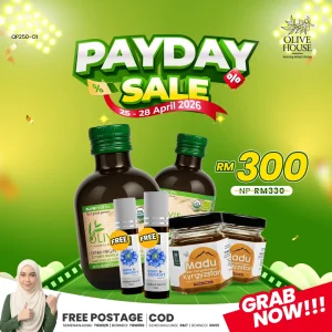 2x Olivie Plus 250ml + 2x Madu Kyrgyzstan 50g + FREE 2x Calm & Comfort