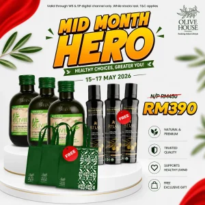 3x Olivie Plus 250ml + FREE 3x Non-Wooven Bag + FREE 3x Evoo Spray