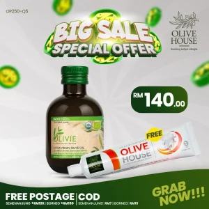 Olivie Plus 250ml + FREE Ubat Gigi Garam Bukit
