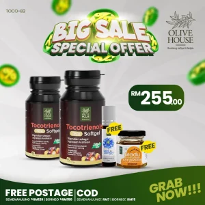 2x Tocotrienols + FREE Calm & Comfort + FREE Madu Kyrgyzstan 50g