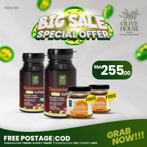 2x Tocotrienols + FREE 2x Madu 50g