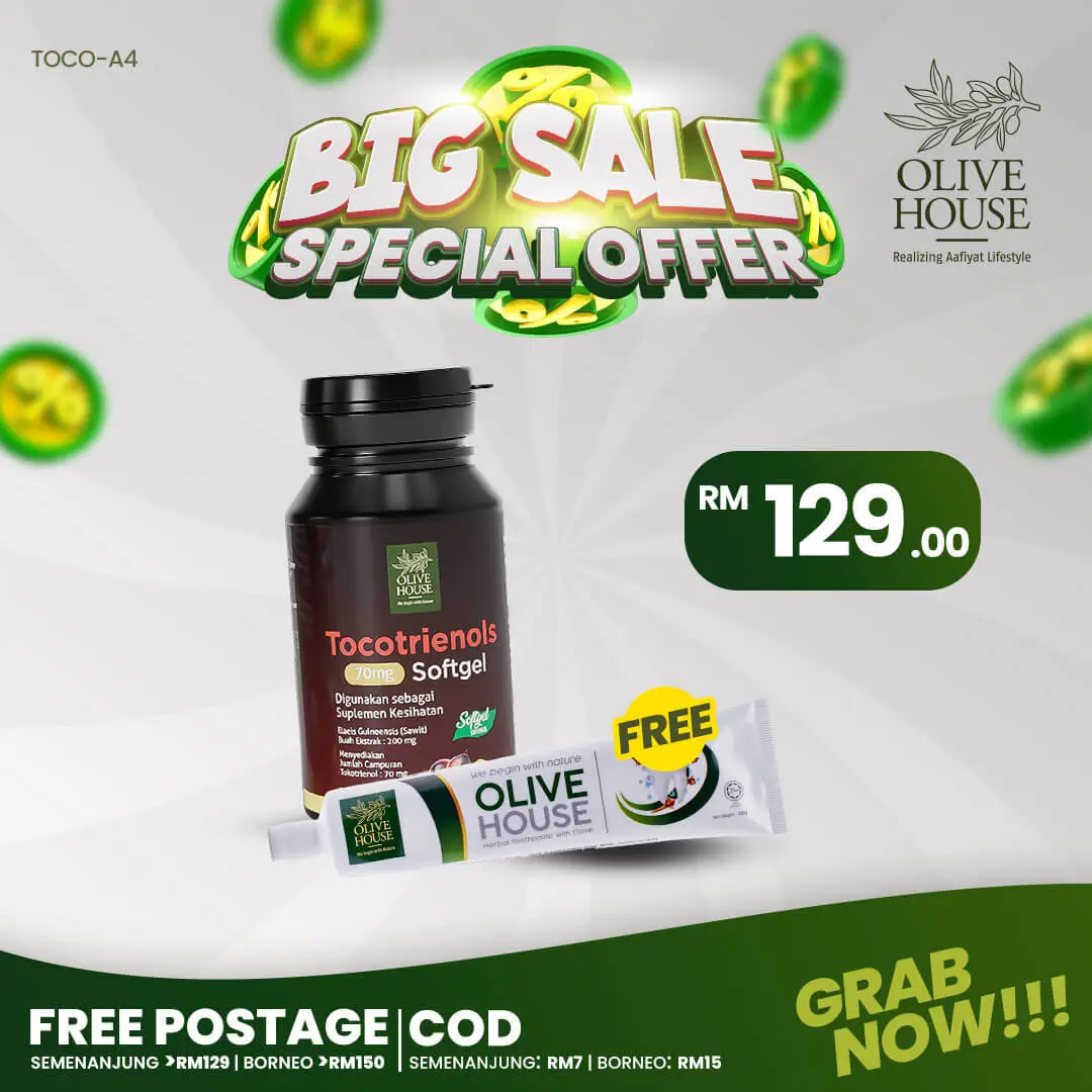 Tocotrienols + FREE Ubat Gigi Bunga Cengkih