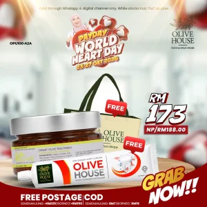 [Payday] Olivie Power Up 100g + FREE Ubat Gigi Garam Bukit + FREE Bag