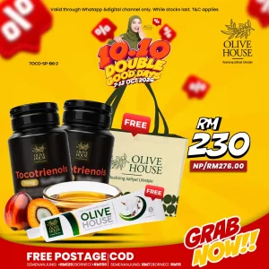 [10.10] 2x Tocotrienols + FREE Ubat Gigi Bunga Cengkih + FREE Bag